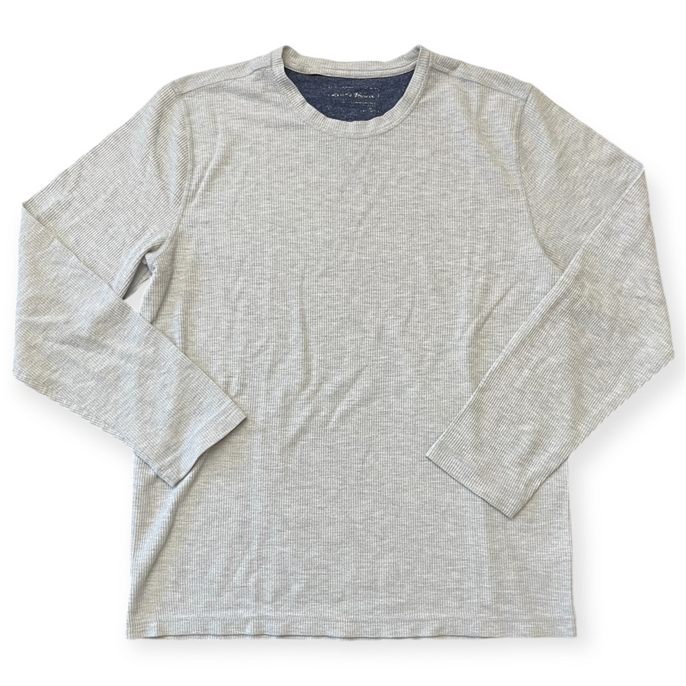 Eddie Bauer Waffle Knit Gray Shirt